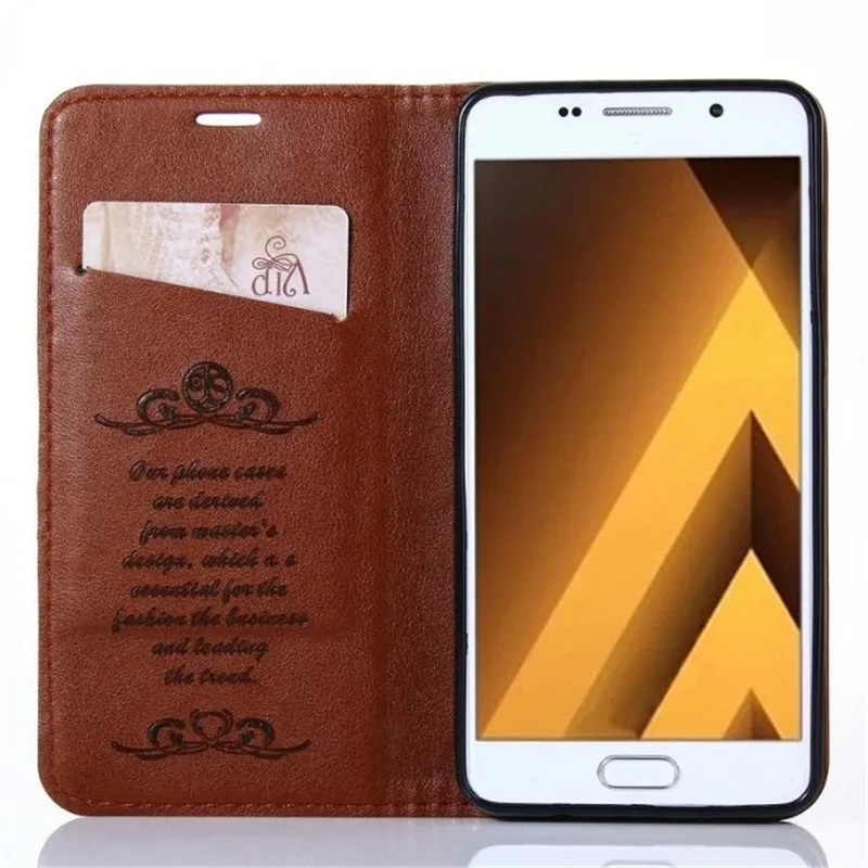 Флип чехол кожи для Samsung Galaxy A3 A5 2017 a320 A520 кожаный бумажник Обложка a520 случае