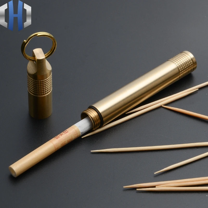 

Brass Portable Waterproof Warehouse Outdoor Mini Cigarette Seal Waterproof Tank Moisture-proof Single Cigarette Seal Warehouse