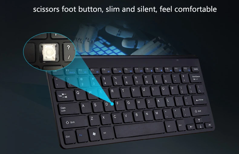 2 4G Беспроводная клавиатура с мышью Мини Мультимедиа KeyboardSet для ноутбука Mac