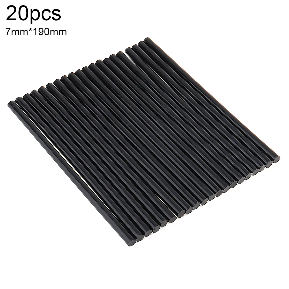 

20pcs/set 7mmx190mm Black Hot-melt Gun Glue Sticks Gun Adhesive DIY Tools for Hot-melt Glue Gun Repair Alloy Accessories