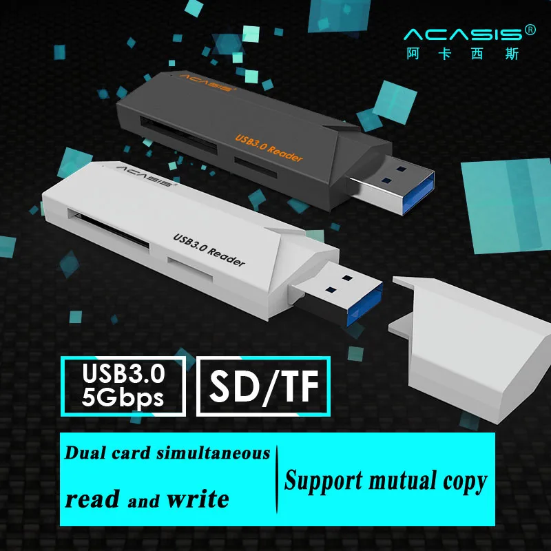 ACASIS IS 001 USB 3 0 Супер скорость 5 Гбит/с USB3.0 кардридер адаптер для SD TF Micro карты высокое