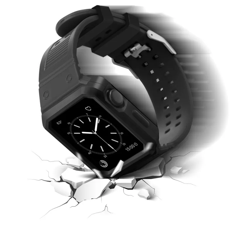 Ремешок для часов Apple Watch 42/38 мм водонепроницаемый резиновый браслет из ТПУ с