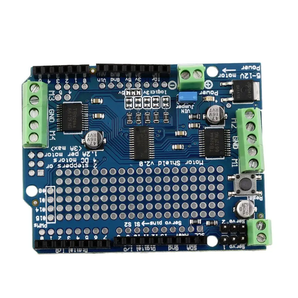 Профессиональный двигатель/шаговый/сервопривод/робот щит для Arduino v2 с драйвер pwm