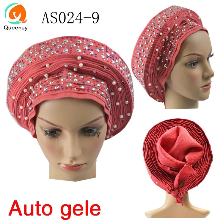 2018 африканские уже носить Aso Oke головной убор дамы партии или свадьбы Авто геле