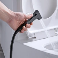 solid brass square black bidet sprayer bathroom toilet handheld shower bidet set black hose and holder free shipping
