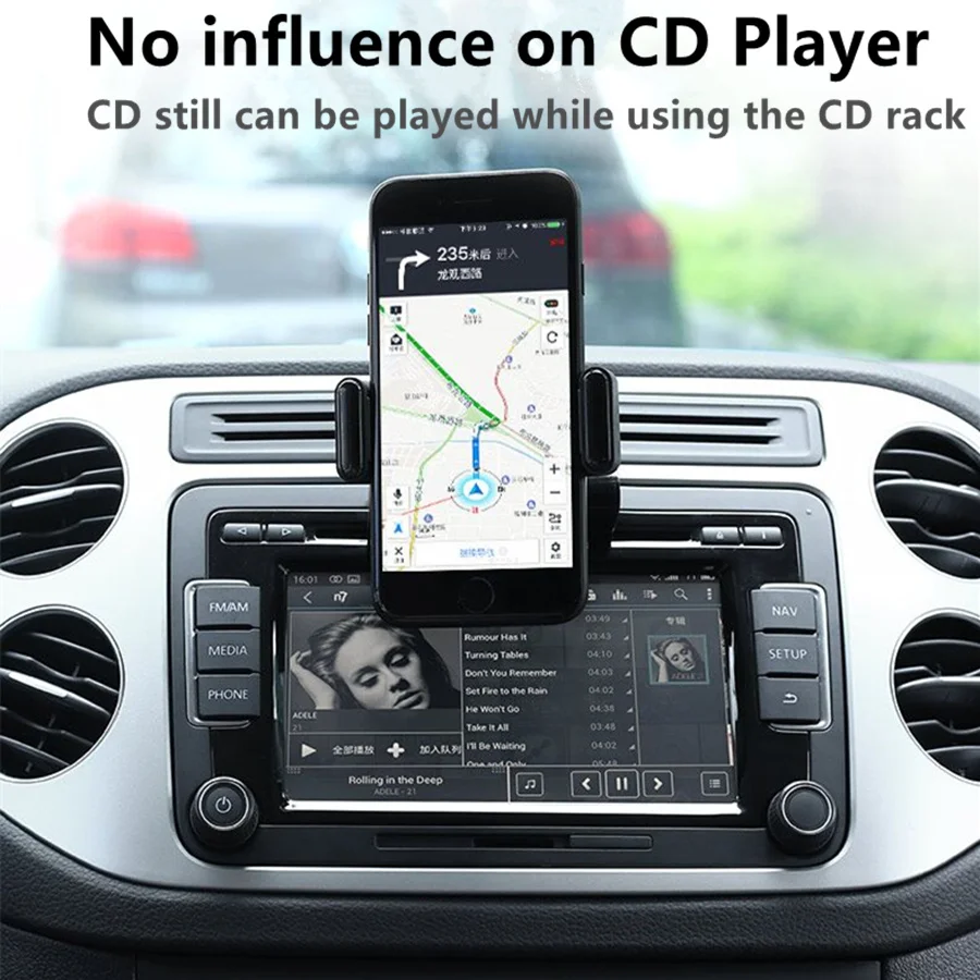 Автомобильная CD-подставка для держателя телефона с поворотом на 360 градусов |