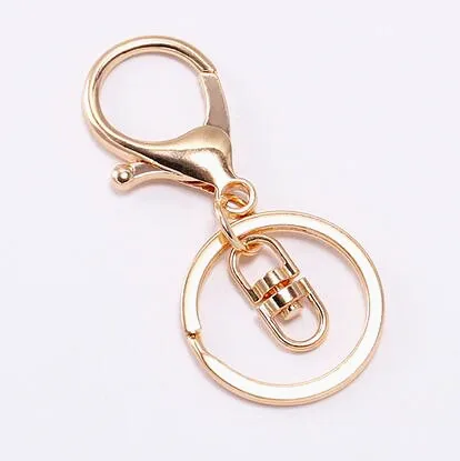 New NEW! 5pcs/lot 8 Colors Plated Keychain Key Ring Long 70 mm Lobster Clasp Hook Split Keyring Findings for | Украшения и