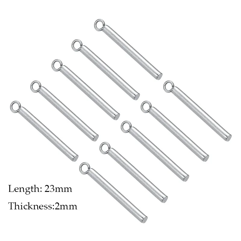 15 шт. прямоугольные подвески из нержавеющей стали|charm charm|silver charmscolored charms |