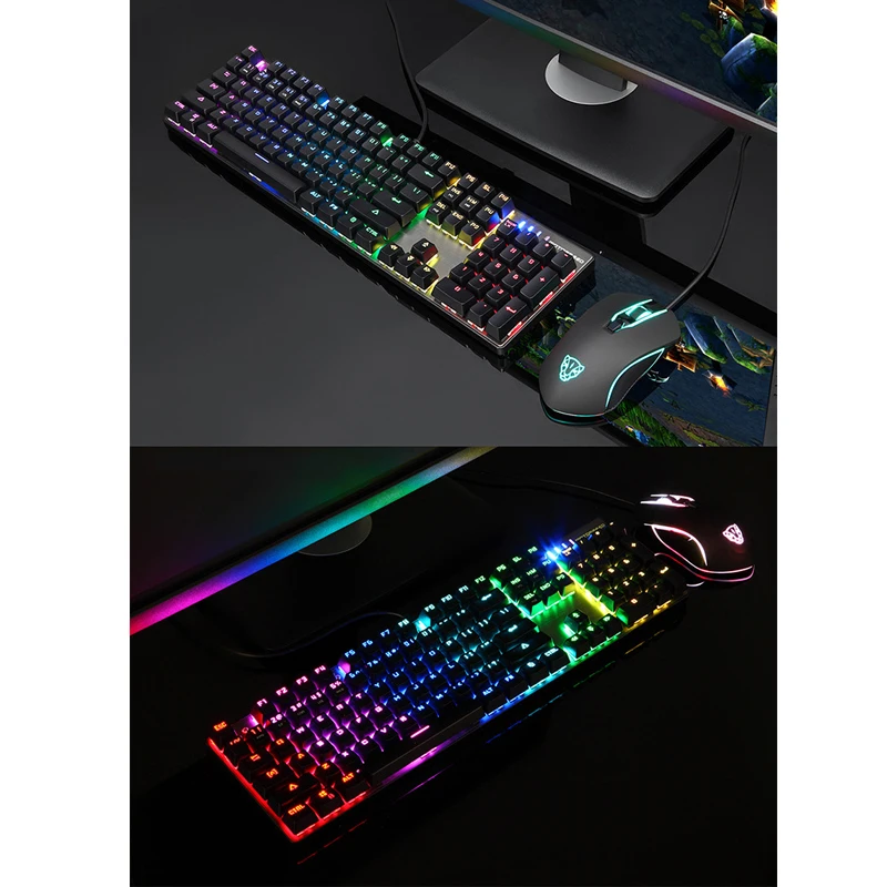 Клавиатура Motospeed CK888 Механическая игровая с RGB-подсветкой кабелем 1 8 м | Компьютеры