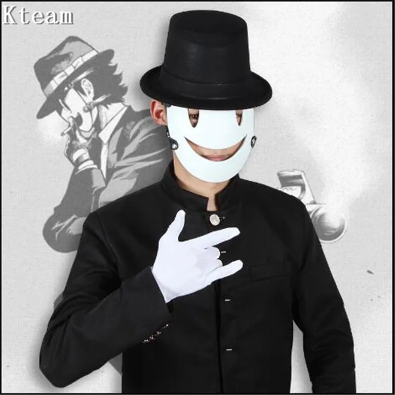 

2017 New Smile Resin Mask Adult Costume Accessory Fancy Party Full Mask Party Cosplay White Face Mask Smile Creepy Resin Mask