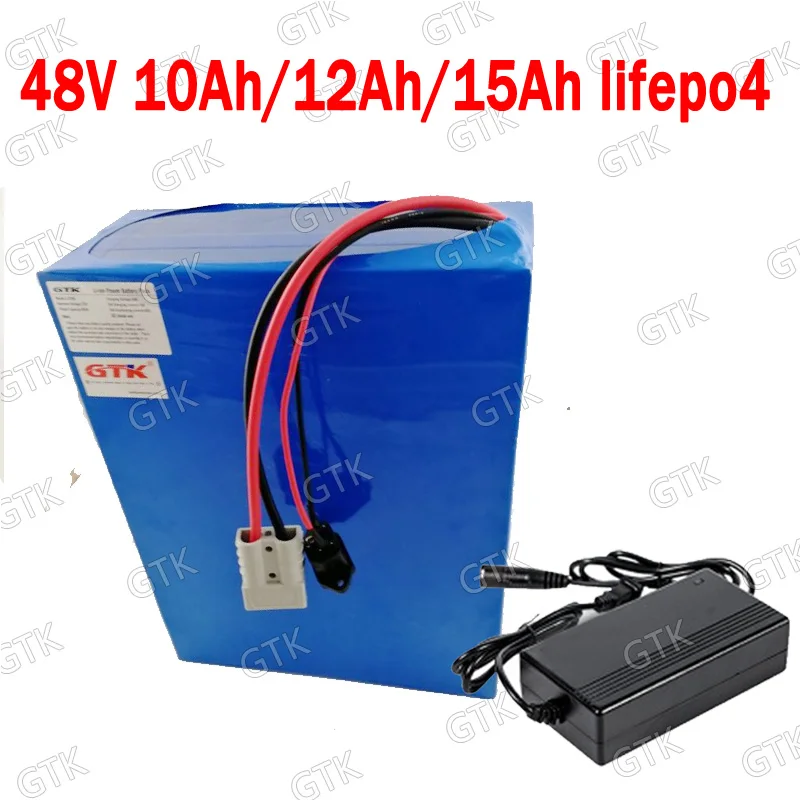 Литиевый аккумулятор GTK lifepo4 48 в 15 а/ч 12 10 А/ч литиевый Аккумулятор для скутера citycoco