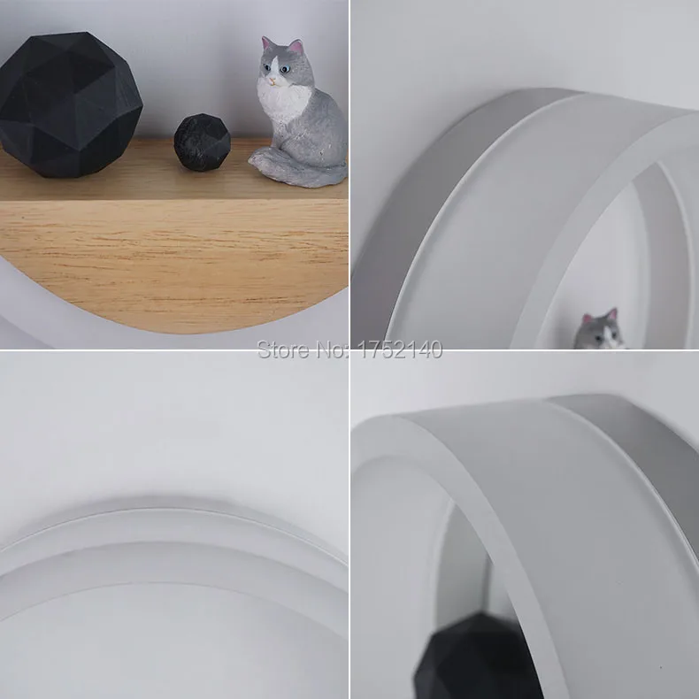 Светильник настенный деревянный светодиодный 20/30/40 см. Креативные бра для