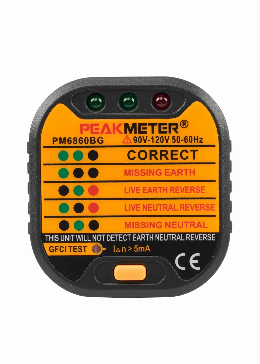 Тест гнезда er PEAKMETER PM6860ER PM6860DR PM6860BG 110 В/220 В с GFCI RCD тест автоматический детектор электричества диагностический тест er