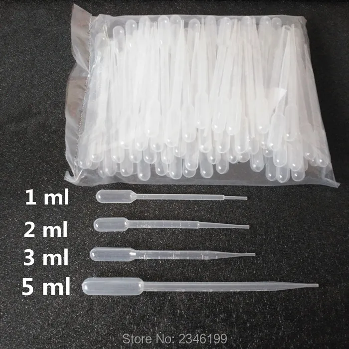 

500pcs 1ml 2ml 3ml 5ml Clear Plastic Pipette Dropper Disposable Safe Transfer Liquid Graduated Pipettes For Lab Experiment