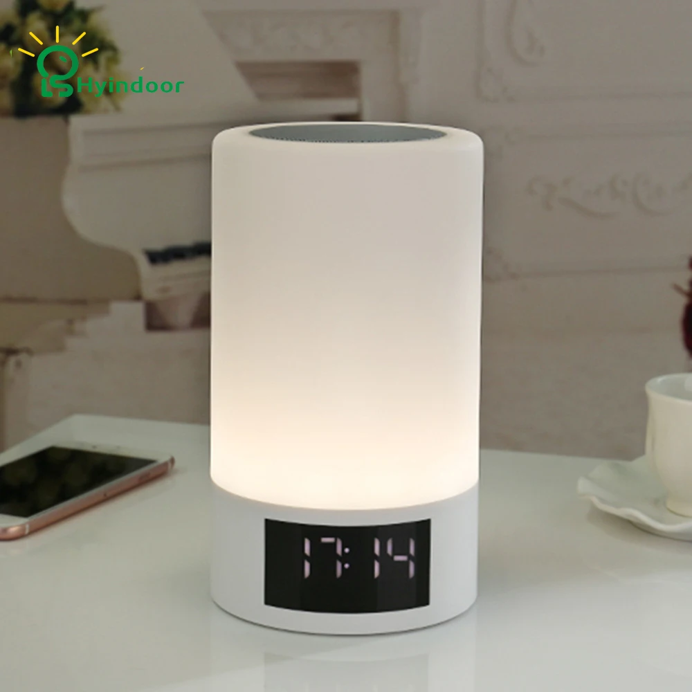 Hyindoor цилиндрическая сигнализация ночник Bluetooth динамик/LED беспроводной Динамик