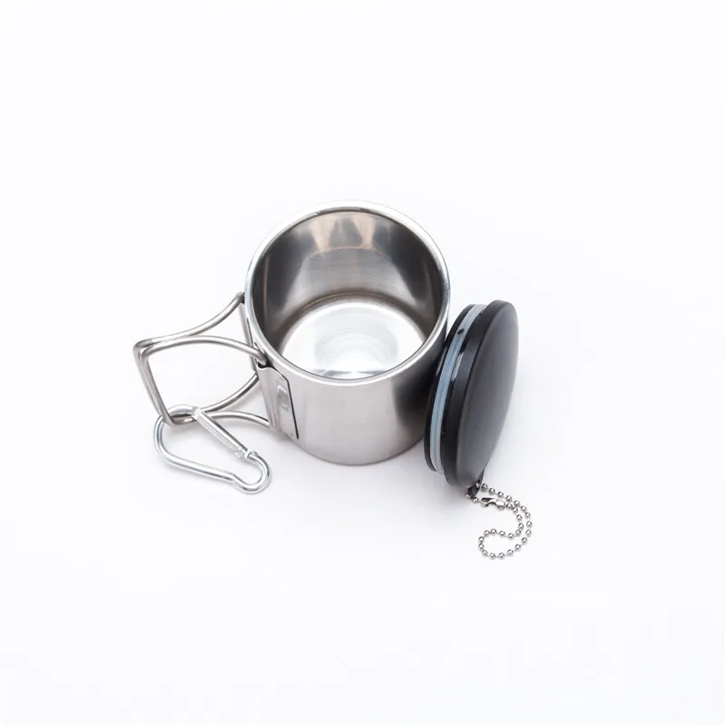 Портативная походная чашка на открытом воздухе Складная ручка вакуумные чашки