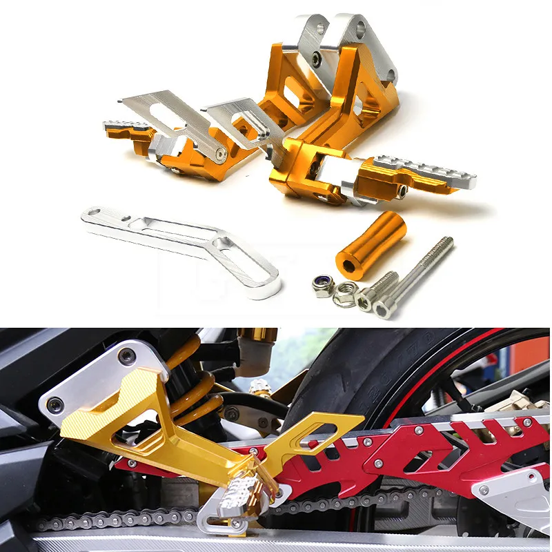Мотоцикл с ЧПУ Регулируемая Rearset подножки задний Набор ножная педаль для Yamaha Exciter