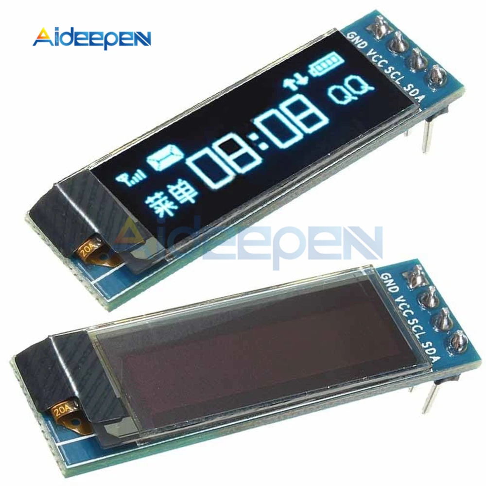 Синий OLED жк дисплей DIY модуль 0 91 дюйма 128x32 IIC I2C SSD1306 драйвер IC DC 3 в 5 для Arduino