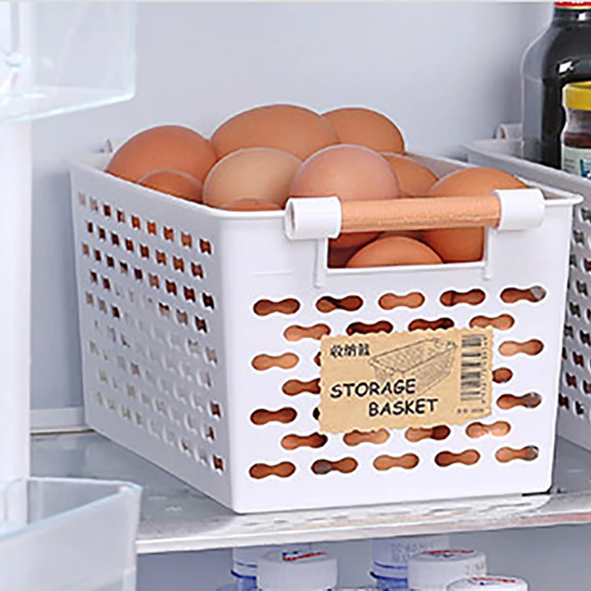 Пластиковая настольная корзина для хранения прямоугольная портативная коробка