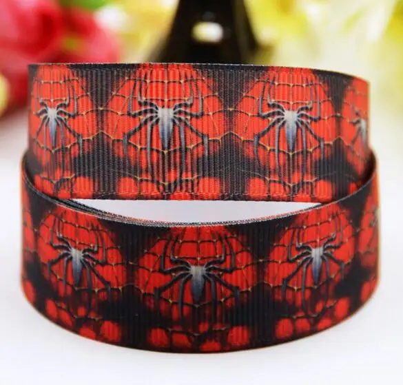 Атласная лента для вечеринки с принтом Человека паука 50 ярдов 9 мм|satin ribbon|printed
