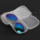 Портативный прозрачная оболочка Чехол протектор Коробка для Clip-on (полиуретан) с откидной крышкой вверх Len очки