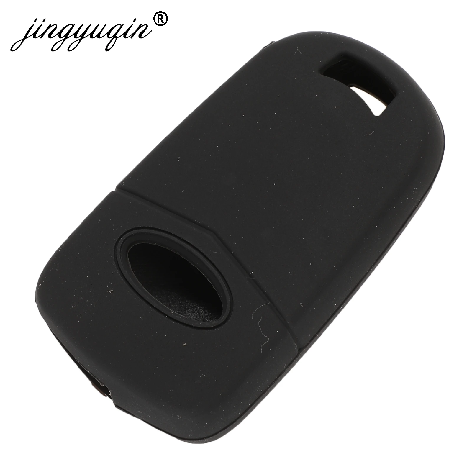 

jingyuqin For Ford Focus Mondeo Fiesta Modified Flip Key Cover Flip 3 Buttons Remote Key Fob Silicone Case