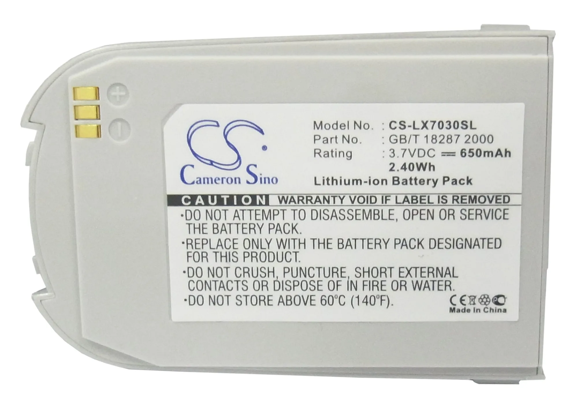 Аккумулятор Cameron Sino 650 мАч для LG 7030 G7030 LG7030|cameron sino|battery forbattery for lg |
