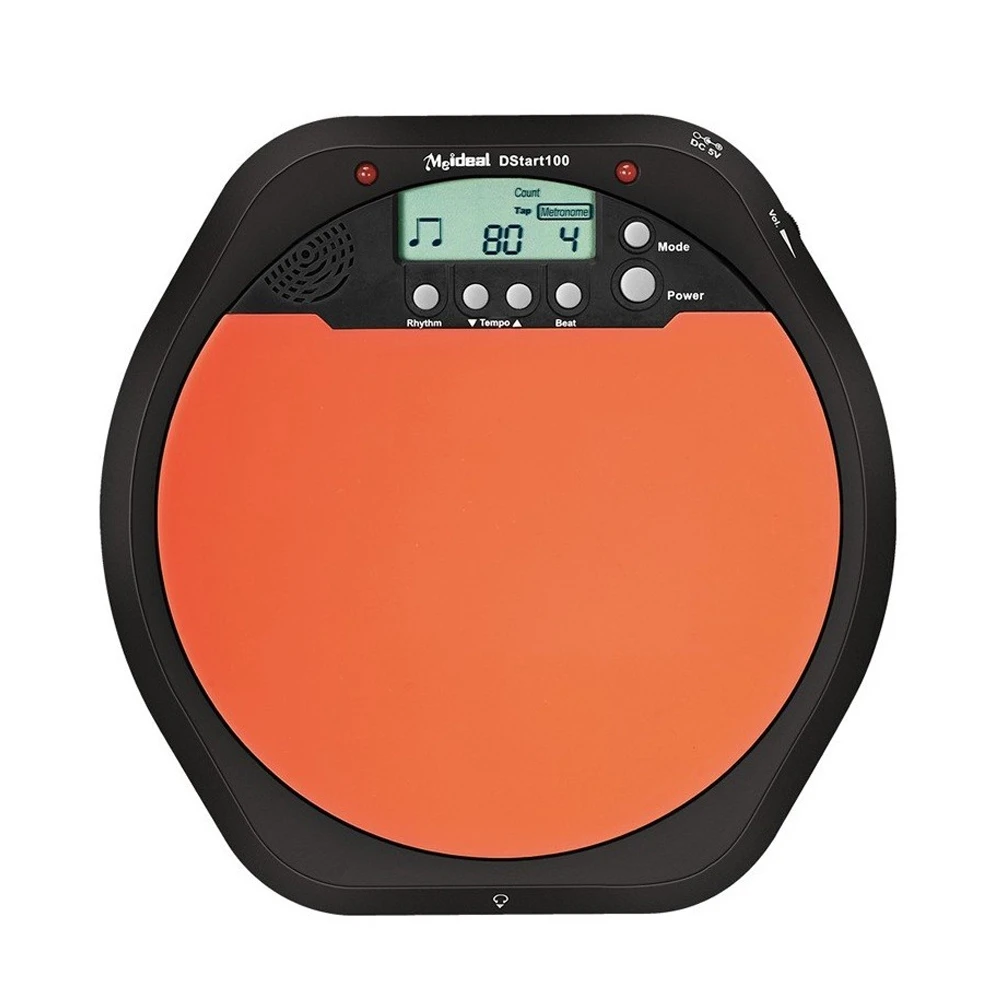 MSOR-Meideal New Portable DS100 Drums Electronic drum Training Pad Drum Tutor - Black + Orange | Спорт и развлечения