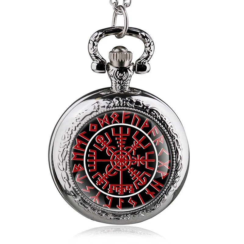 Античный Черный/Бронзовый/Серебряный компас викингов карманные часы ожерелье
