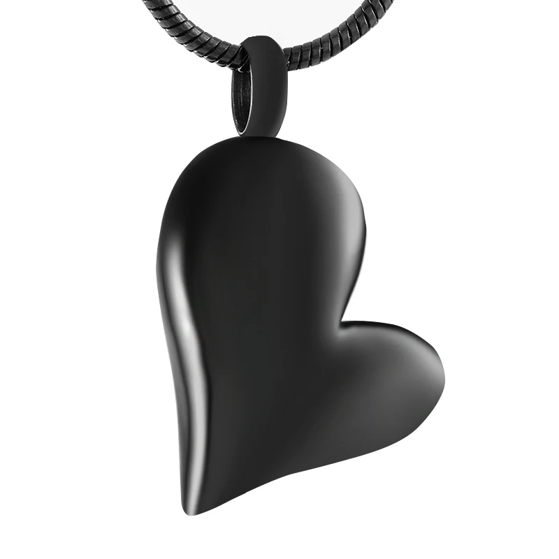 

IJD8032 Welcome Custom Engeaving - Stainless Steel Blank Heart Cremation Urn Pendant&Necklace for Loved Ashes