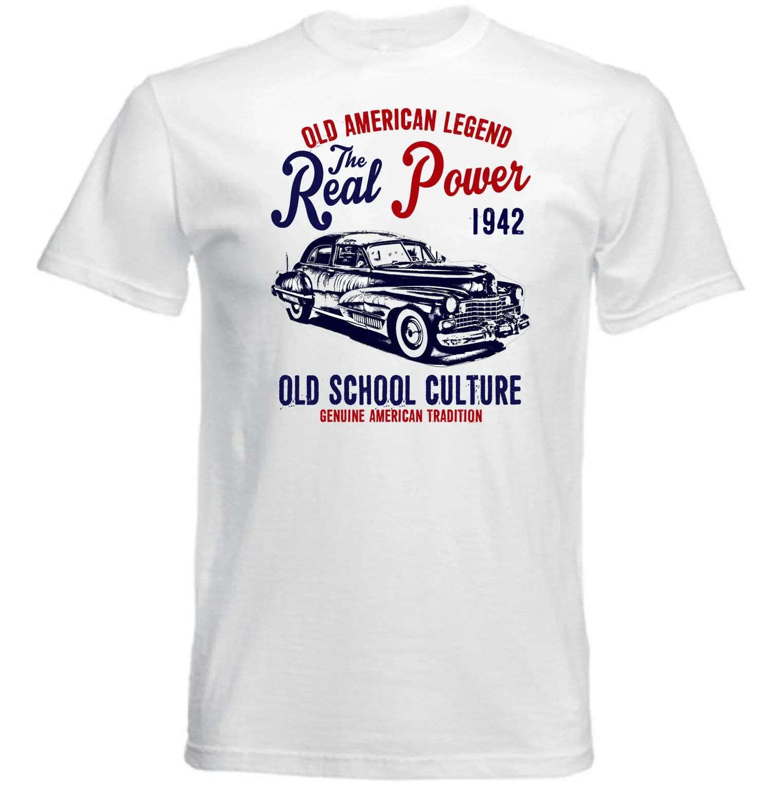 Винтажные американского автомобиля CADILLAC 60 1942 новые хлопковые футболки|cotton
