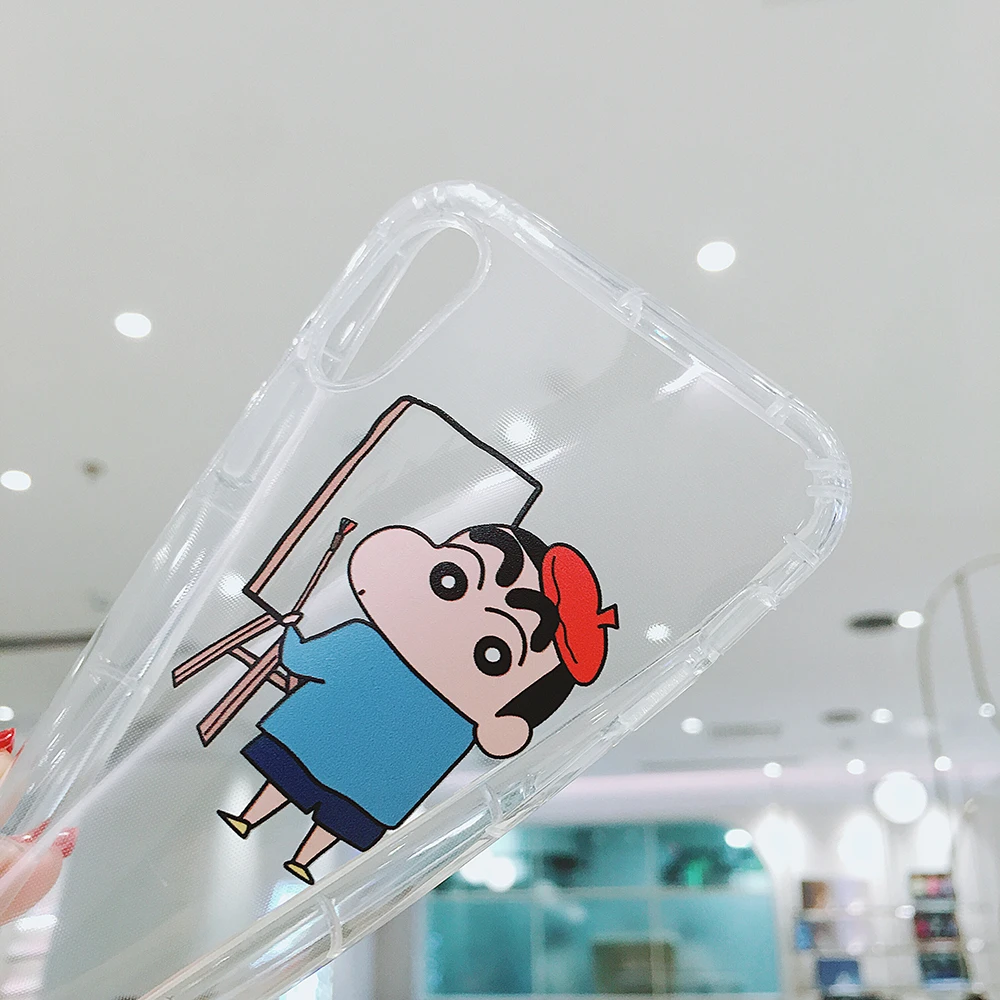 Crayon Shin-chan роскошный мягкий ТПУ чехол силиконовый футляр для телефона iphone 7 xs max xr 6s