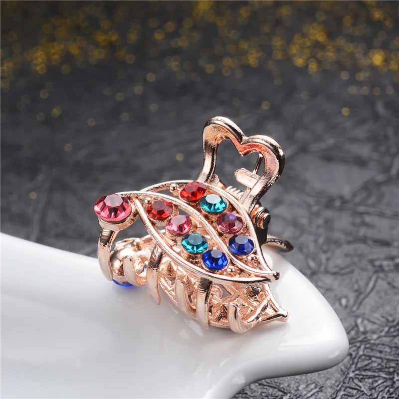 2019 Милая Модная фотография заколка для волос Краб Разноцветные кристаллы стразы