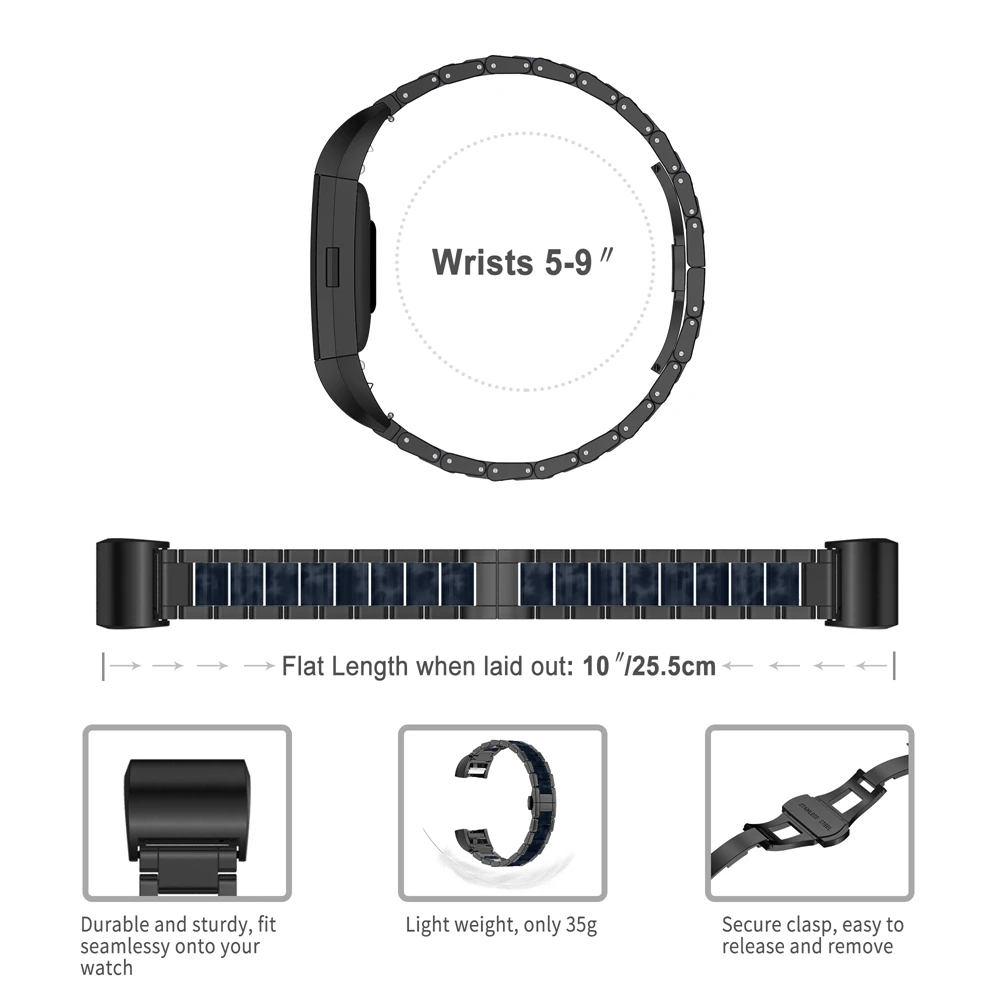 Металлические Ремешки для наручных часов Fitbit Charge 2 умные аксессуары звенья