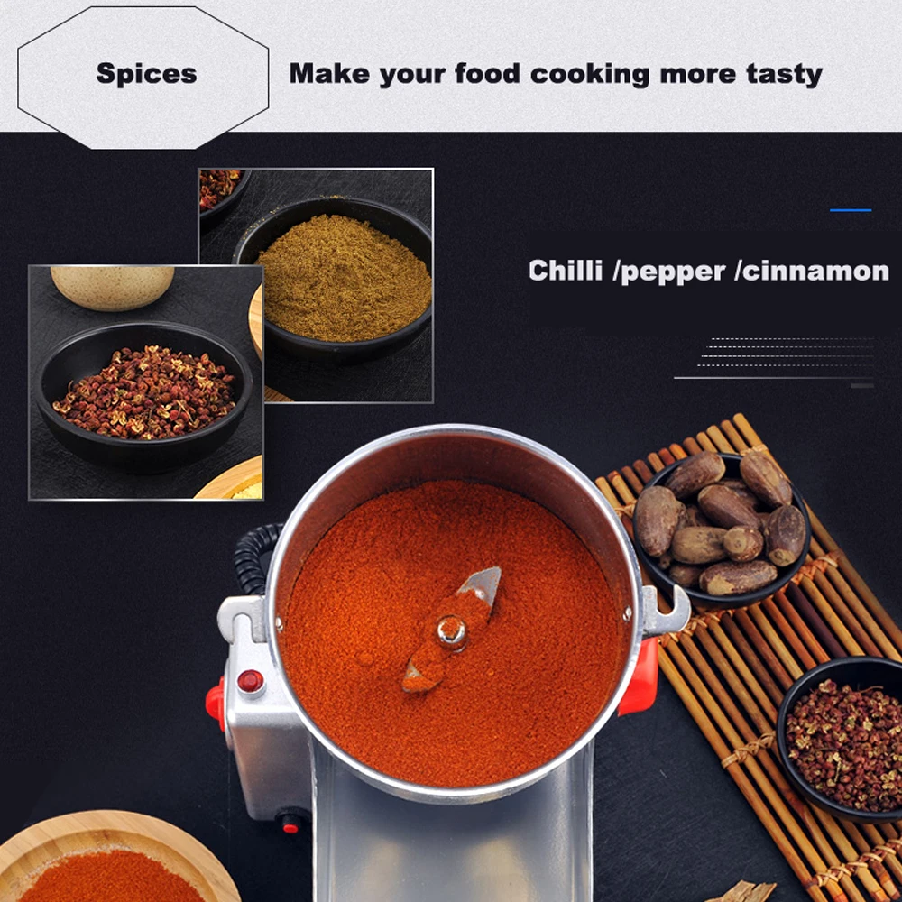 Professional Electric Grain Spices Cereals Coffee Dry Food Mill Grinding Machines Gristmill Home Powder Crusher Grinder | Инструменты