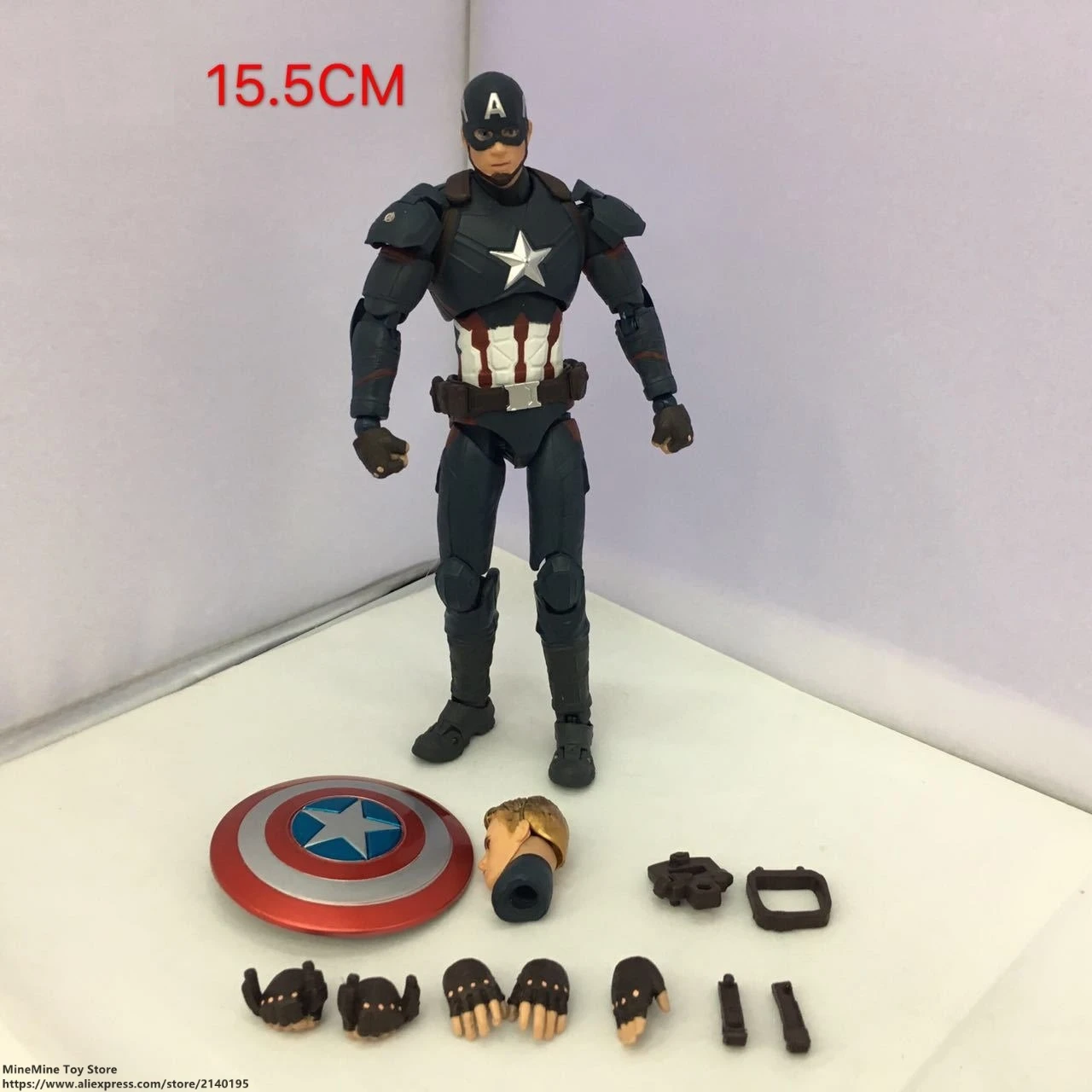 DISNEY Marvel Мстители Капитан Америка 15 5 см фигурка аниме мини украшение ПВХ