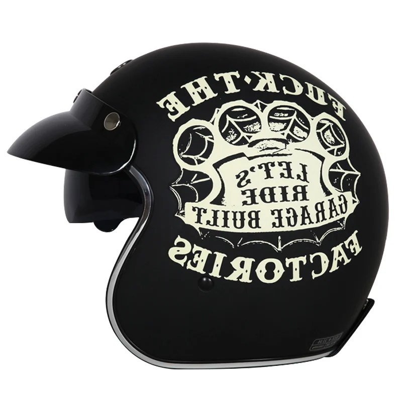 TORC T57 винтажные мото rcycle шлем реактивные шлемы скутер с внутренним щитом может