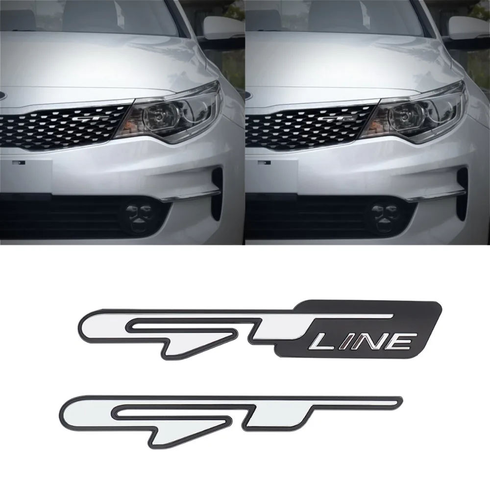 3D стерео хромированная Автомобильная наклейка для KIA Optima K5 GT Line Авто Логотип