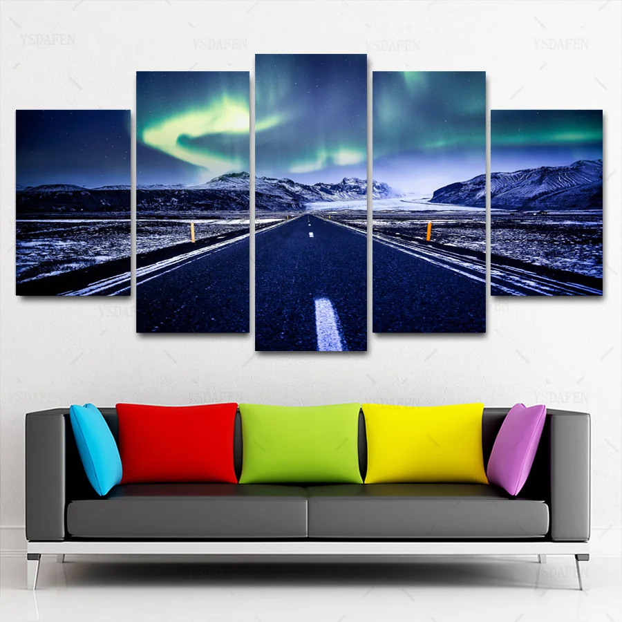 HD Printed Painting Canvas Printing Aurora painting Room decor print poster picture canvas Framed Art HG-069 | Дом и сад