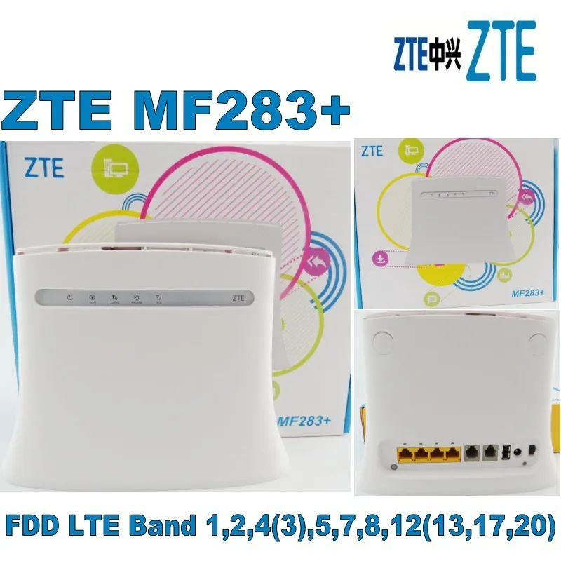 ZTE роутер MF283 + 800/1800/2600 МГц 4G 2G 3G LTE 150 Мбит/с +|zte mf283|4g lte 800lte 3g |