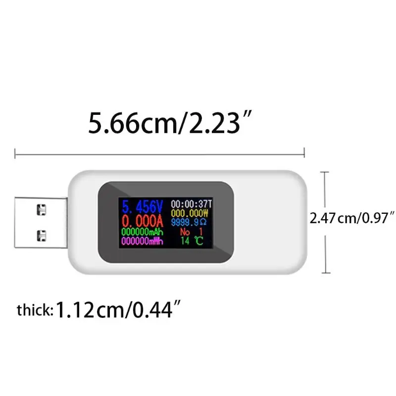 USB OLED-измеритель напряжения тока мощности емкости измерения бытовой тестер