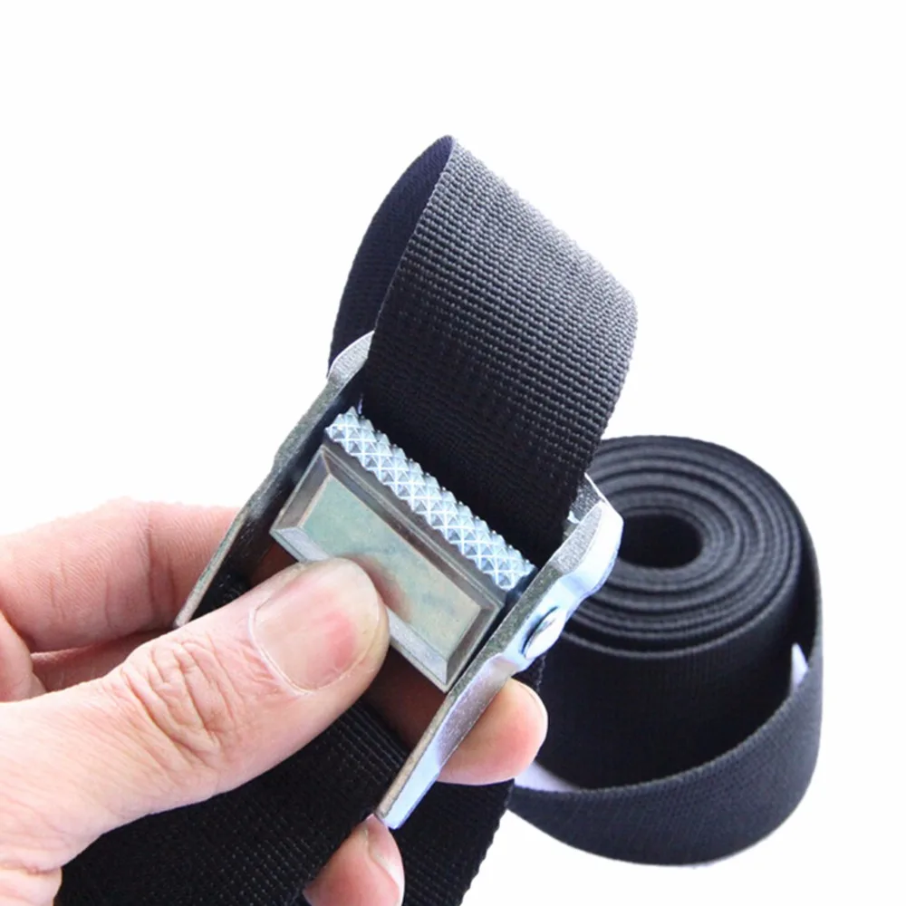 

1 M Width Nylon Pack Cam Tie Down Strap Lash Luggage Bag Belt Metal Buckle 25mm