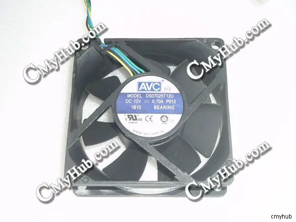 Подлинный для AVC DS07025T12U P013 43N9428 DC12V 0.70A 7025 7 см 70 мм 70x70x25 4-контактный охлаждающий