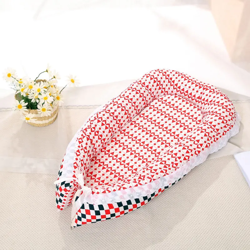 Детская кроватка портативная съемная и моющаяся для путешествий детей Хлопковая