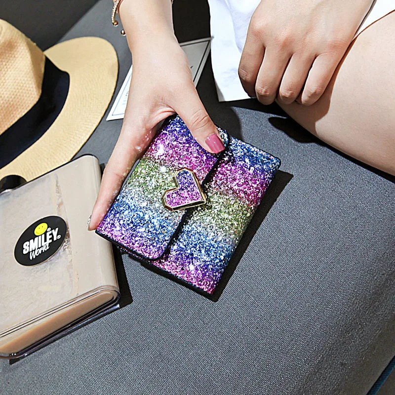 5 стилей Радужный разноцветный Блестящий клатч из искусственной кожи женский