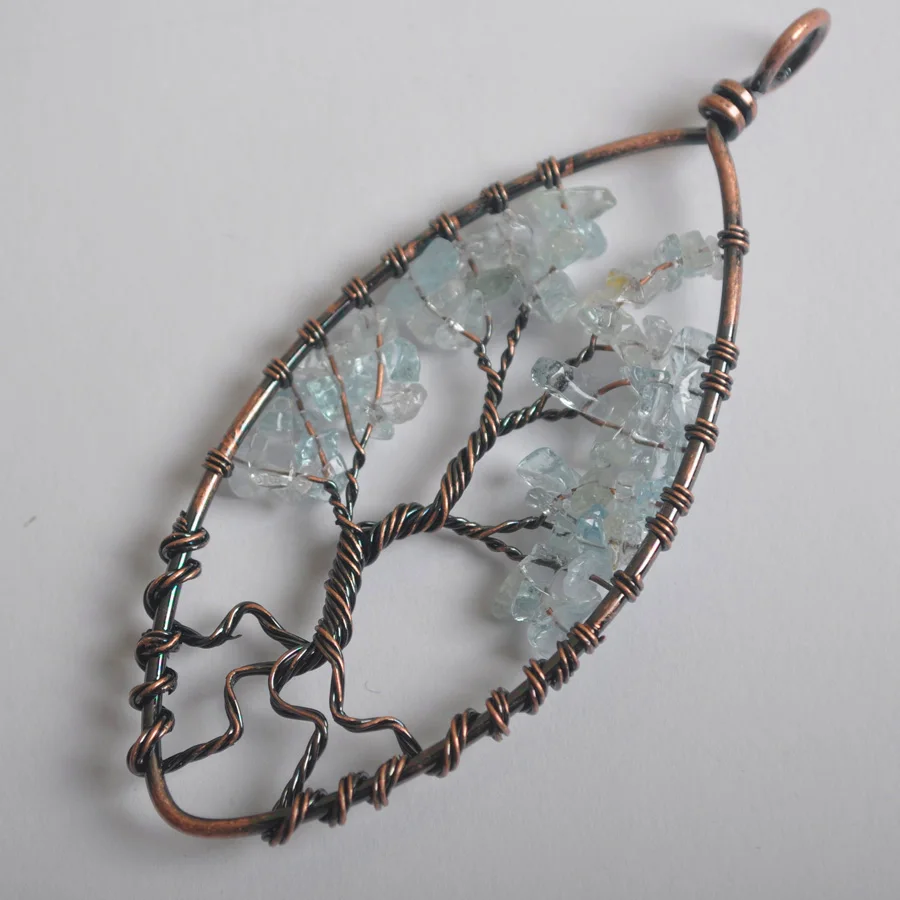 Ручной работы Древо жизни Тайгерай с украшением в виде кристаллов сердолик опал