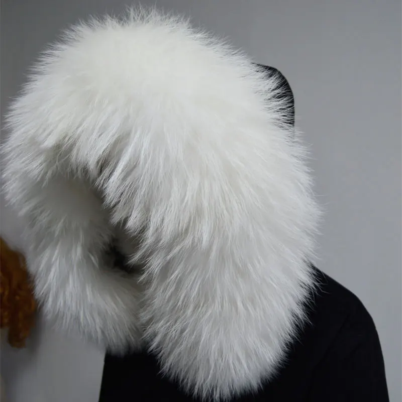 Зимняя женская куртка черная верхняя длинная парка с лисьим мехом на подкладке