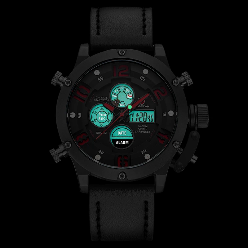 2017 New Luxury Top Brand CHEETAH Fashion Sports Men's Quartz Digital LED Clock Men Army Military Wrist watch Relogio Masculino |