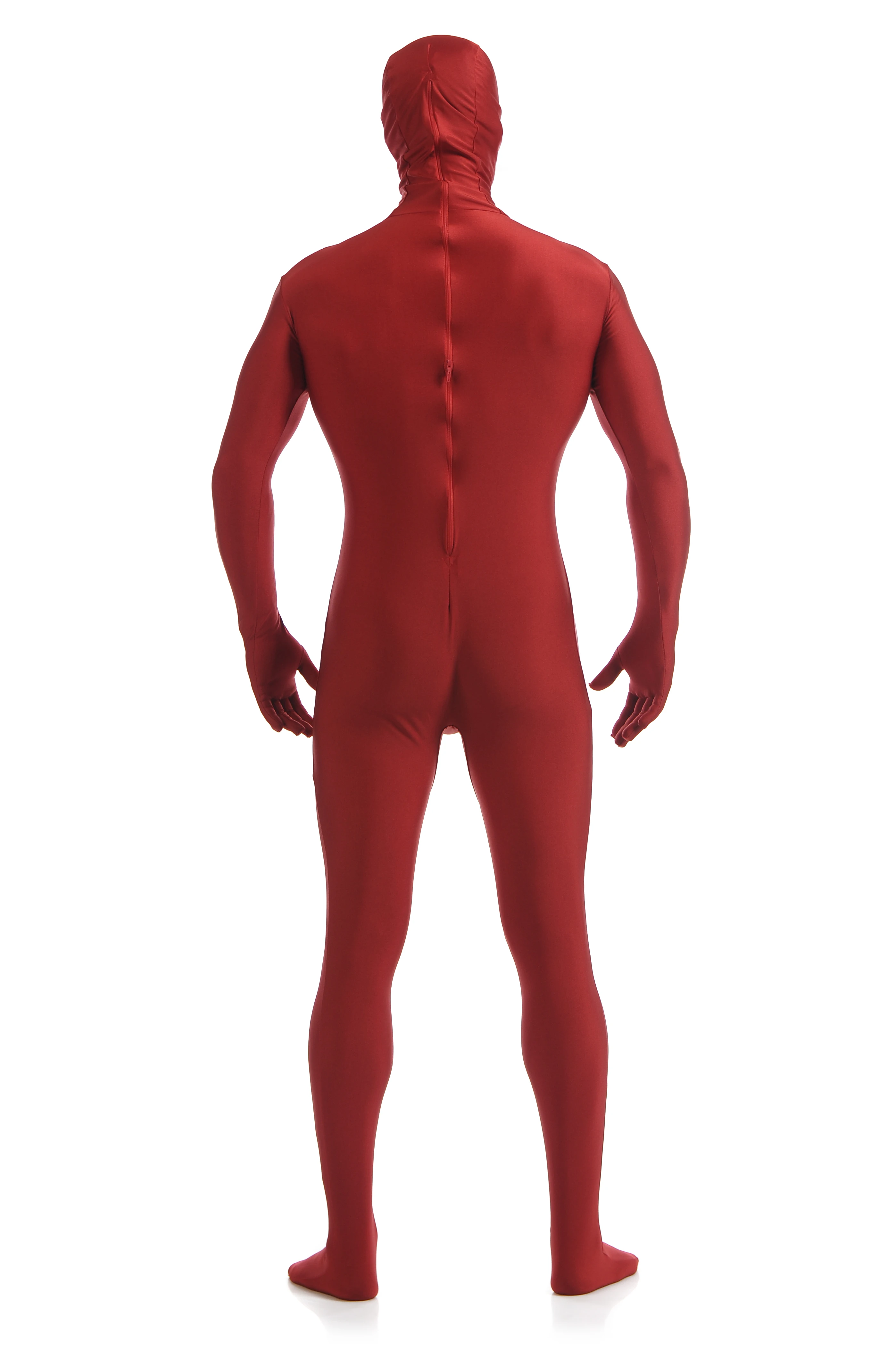 Adult Men Full Body Spandex Lycra Zentai Suit wineTight Suits Pure Color Halloween Party Unitard | Тематическая одежда и