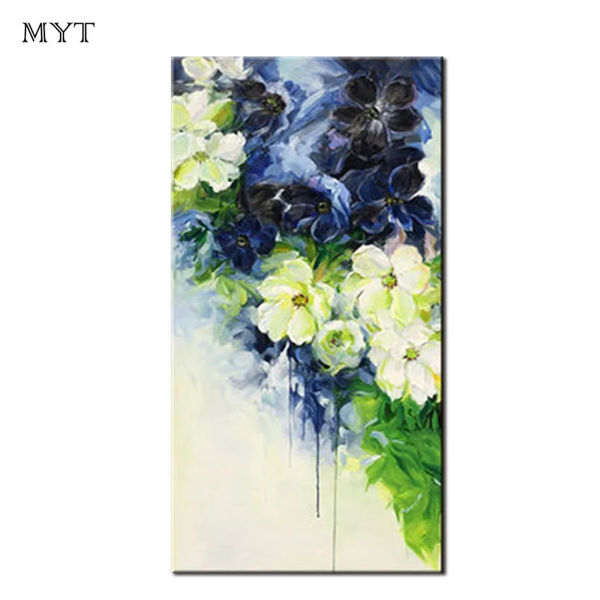

Large High Quality Brand Knife Oil Painting On Canvas Handpainted Abstract Modern Home Wall Decor white flowers Palette Picture